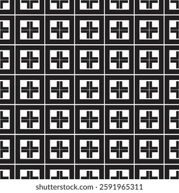 Black and white seamless pattern texture Greyscale ornamental graphic design. EPS vector illustration