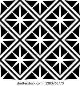 Black and white seamless pattern. Tile with patterns. Changeable background. Vector drawing. Texture.