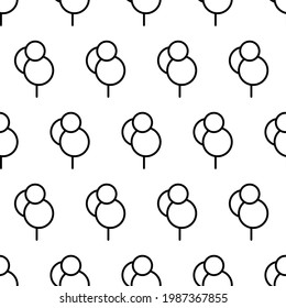 Black and white seamless pattern with tree icon. Vector trees symbol sign. Plants, landscape design for print, card, postcard, fabric, textile. Business idea concept.