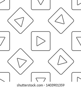 Black and white seamless pattern Turntable vector icon