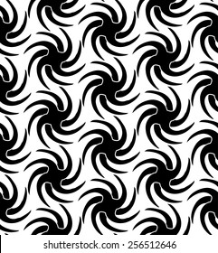 Black and white seamless pattern twist stylish, abstract background, vector, illustration.
