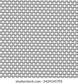 Black and White Seamless Pattern Vector Art for Background or Wallpaper