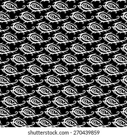 Black and white seamless pattern in vector format