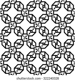 Black and white seamless pattern. Vector abstract background