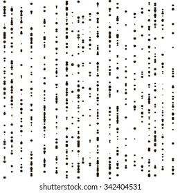 Black and white seamless pattern with vertical lines from dots