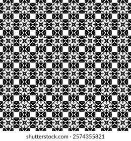 black and white seamless pattern wallpaper background element fabric drawing flower .