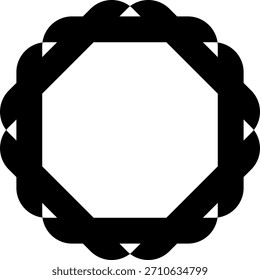 preto e branco sem costura padrão papel de parede linha de fundo circel quadro espelho logotipo.