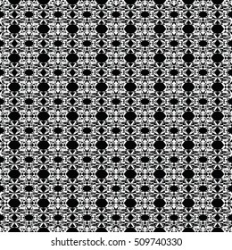 Black and white seamless pattern for wallpapers and background. Monochrome repeatable pattern.