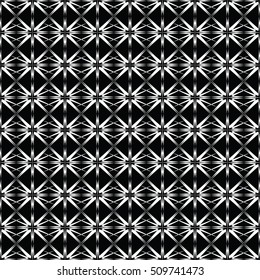 Black and white seamless pattern for wallpapers and background. Monochrome repeatable pattern.