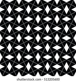 Black and white seamless pattern for wallpapers and background. Monochrome repeatable pattern.