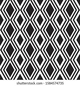 black and white seamless pattern with zigzag