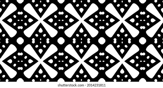  Black and white seamless pattern.retained white elements to easily change the color of the inside of the black patterns.