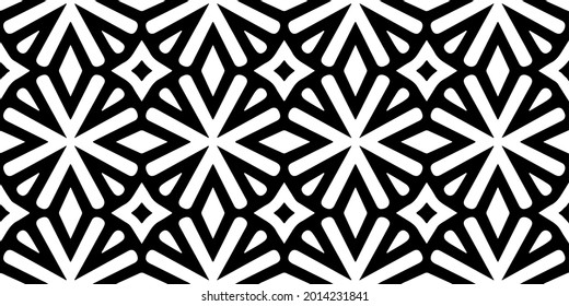  Black and white seamless pattern.retained white elements to easily change the color of the inside of the black patterns.