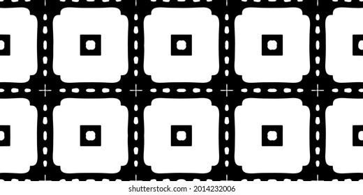  Black and white seamless pattern.retained white elements to easily change the color of the inside of the black patterns.