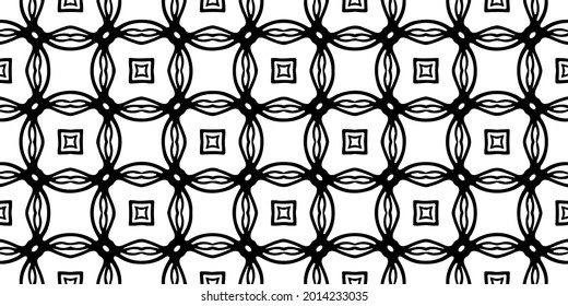  Black and white seamless pattern.retained white elements to easily change the color of the inside of the black patterns.