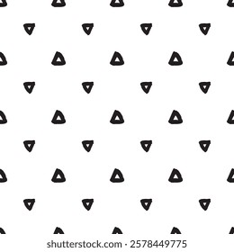 black and white seamless patterns with marker and ink in minimalist Scandinavian style