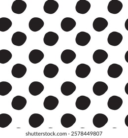 black and white seamless patterns with marker and ink in minimalist Scandinavian style