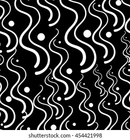 Black and white seamless pattern.Vector seamless abstract pattern. Can be used for textile, wallpaper, wrapping.