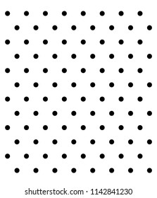 Black and white seamless polka dot pattern vector