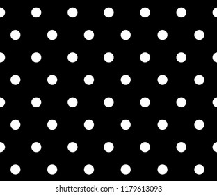 black and white seamless polka dot pattern vector