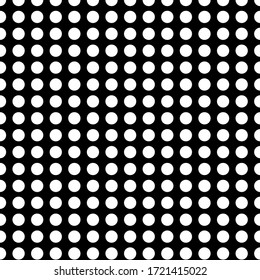 Black and white seamless polka dot pattern vector