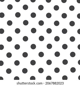 Vector de patrón de puntos de polka sin soldadura en blanco y negro