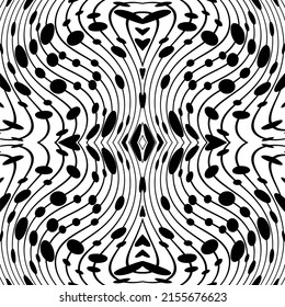 Vector de patrón de puntos de polka sin soldadura en blanco y negro. Patrón de puntos de polka sin soldadura. Puntos negros sobre fondo blanco. Ilustración vectorial.Textura de manchas redondas negras. Los círculos bordean el fondo. Punto Polka.