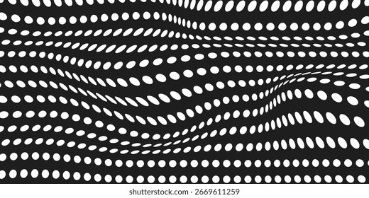 Vector de patrón de lunares sin costura en blanco y negro buen arte