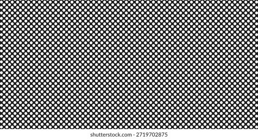 Vector de patrón de lunares sin costuras en blanco y negro