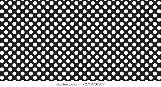 Vector de patrón de lunares sin costuras en blanco y negro