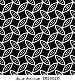 Black White seamless repeating tile pattern.EPS10 Illustration 