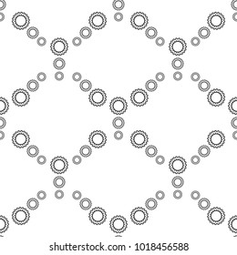 Black and White Seamless Steampunk Pattern. Vintage, Grunge, Abstract Tribal Background for Textile Design, Wallpaper, Surface Textures, Wrapping Paper