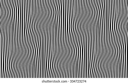 Black and White Seamless Striped Wave Vintage Background. Vector illustration. 