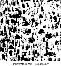 Black and white seamless texture. Grunge pattern with spots. Vector illustration