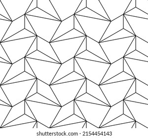 Black and white seamless vector illustrations. Coloring page, colouring  book for adults and children. Line pattern design. Decorative abstract geometric linear background. Easy to edit color and line