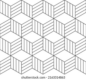 Black and white seamless vector illustrations. Coloring page, colouring  book for adults and children. Line pattern design. Decorative abstract geometric linear background. Easy to edit color and line