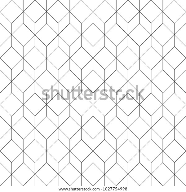 Black White Seamless Vector Pattern Background Stock Vector (Royalty