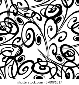 Black and white seamless vintage pattern