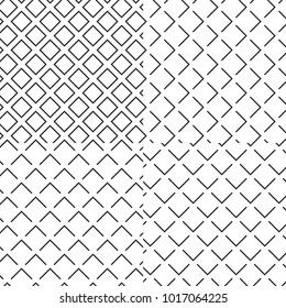 Black And White Seamless Wafer Waffle Texture Pattern Set. Vector Illustration Background.