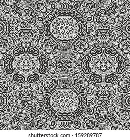Black and white seamless woven  pattern
