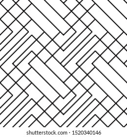 Black and White Seamless zig zag Lines Pattern. Abstract Background Design, Vector illustration isolated