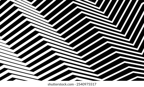Black and white seamless zig zag pattern abstract background
