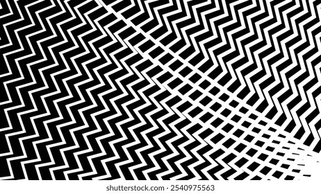 Black and white seamless zig zag pattern abstract background