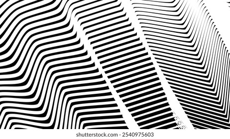 Black and white seamless zig zag pattern abstract background