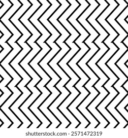 black and white seamless zigzag geometric pattern