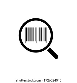 Barcode-Logo-Vorlage für die schwarzweiße Suche