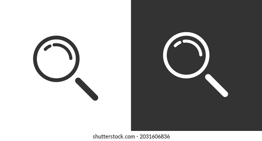 icono de búsqueda en blanco y negro