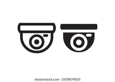 Black and white security cameras design for home and office surveillance.
