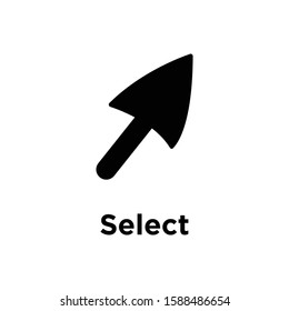 black and white select icon