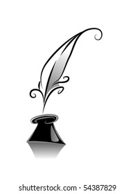 Black and White Series: Quill  - Vector